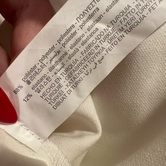 Zara white dress wedding bridal shower corset mini long sleeve - Picture 9 of 9